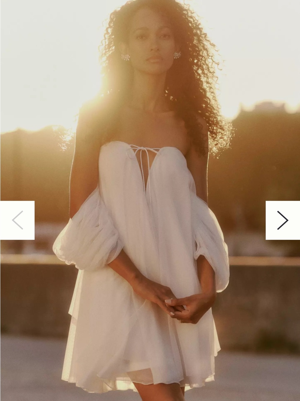 Bridal Geisha Designs Tulle Off-Shoulder Mini Dress